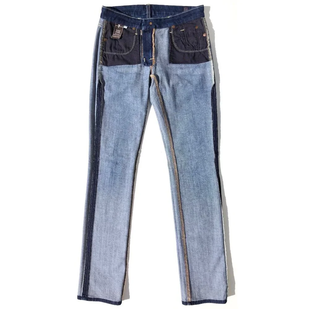 7 for All Mankind Jeans Women's Size 27 34 Blue Kimmie Straight Leg Dark Wash